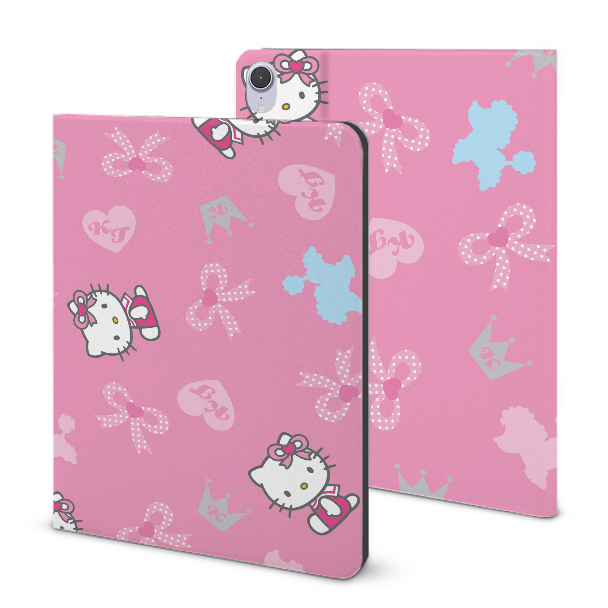 （画像用） Hello Kitty ハローキティ IPad ケース ブック型 PUレザー TPU 耐衝撃 軽量 薄型 ペン収納なし 全面保護 IPad 各モデル対応